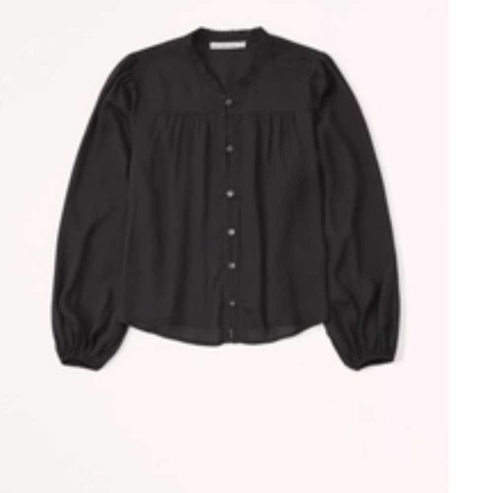 Abercrombie Long sleeve sheer button through top